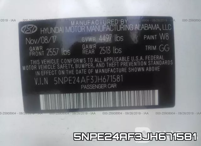 5NPE24AF3JH671581 фото 10