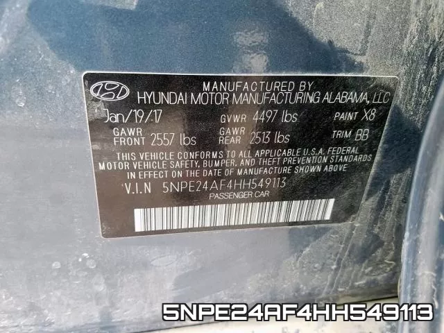 5NPE24AF4HH549113 фото 2