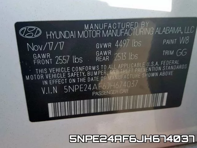 5NPE24AF6JH674037 фото 2