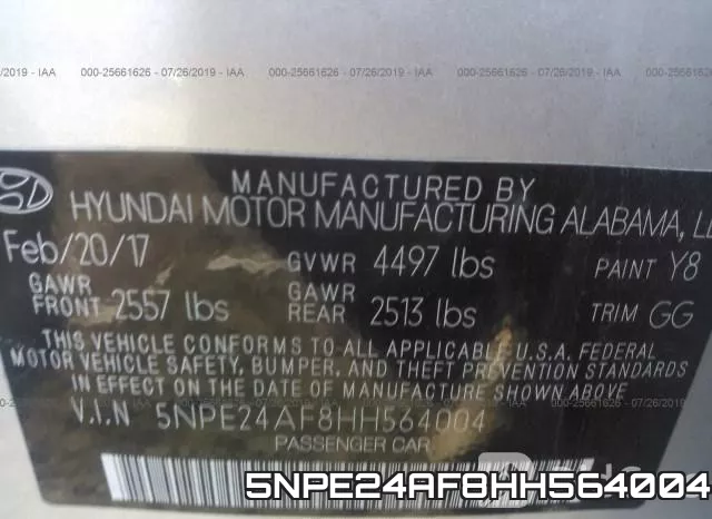 5NPE24AF8HH564004 фото 9