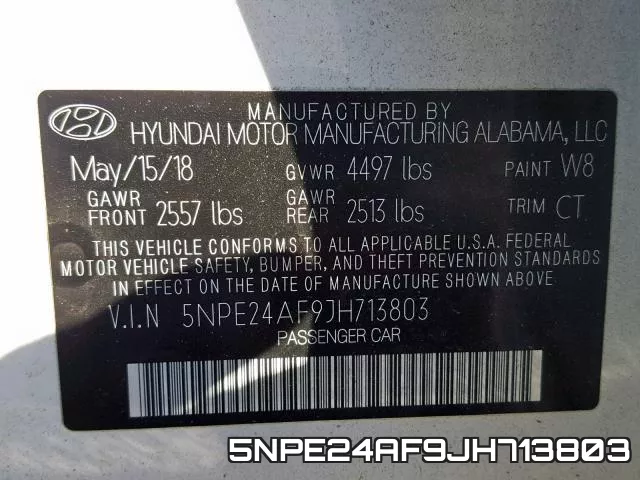 5NPE24AF9JH713803 фото 2