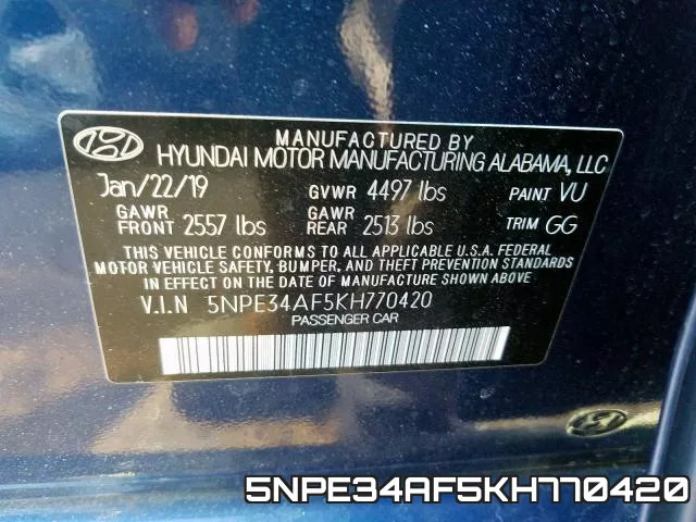 5NPE34AF5KH770420 фото 2