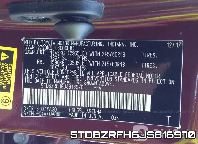 5TDBZRFH6JS816970 фото 9