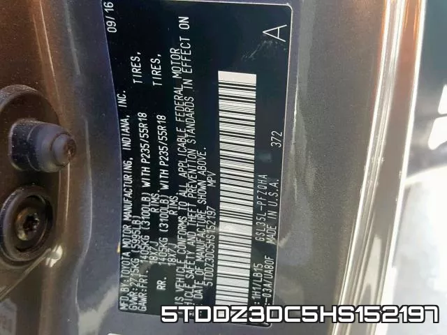 5TDDZ3DC5HS152197 фото 2