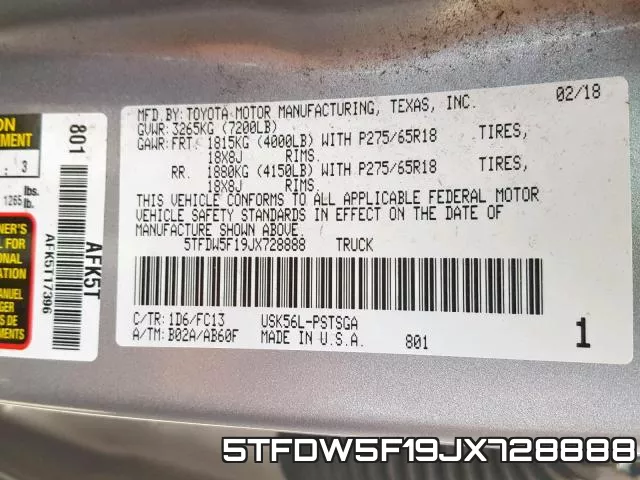 5TFDW5F19JX728888 фото 2