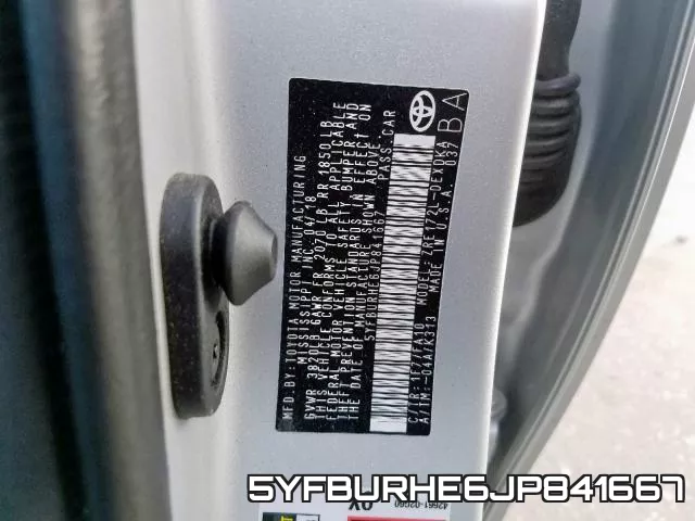 5YFBURHE6JP841667 фото 2