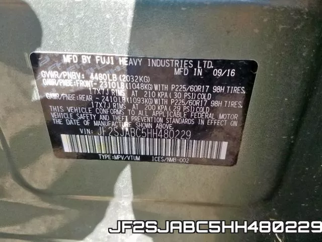 JF2SJABC5HH480229 фото 2