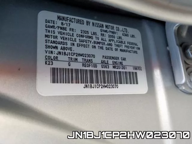 JN1BJ1CP2HW023070 фото 2