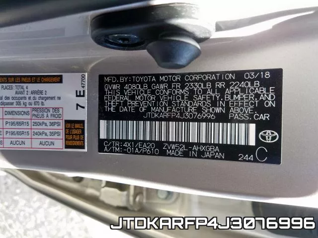 JTDKARFP4J3076996 фото 2