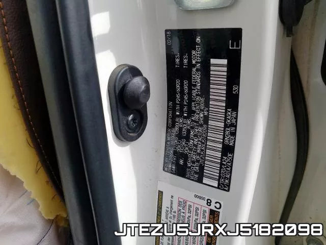 JTEZU5JRXJ5182098 фото 2