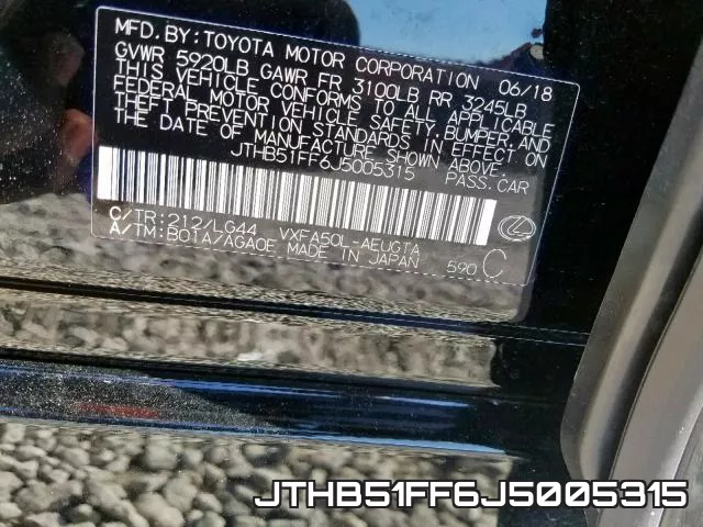 JTHB51FF6J5005315 фото 2