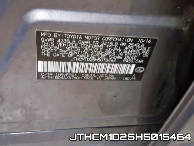 JTHCM1D25H5015464 фото 2