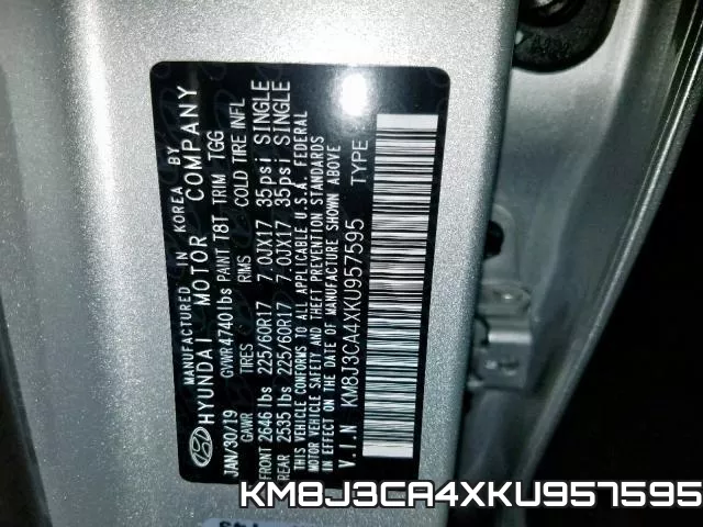 KM8J3CA4XKU957595 фото 2