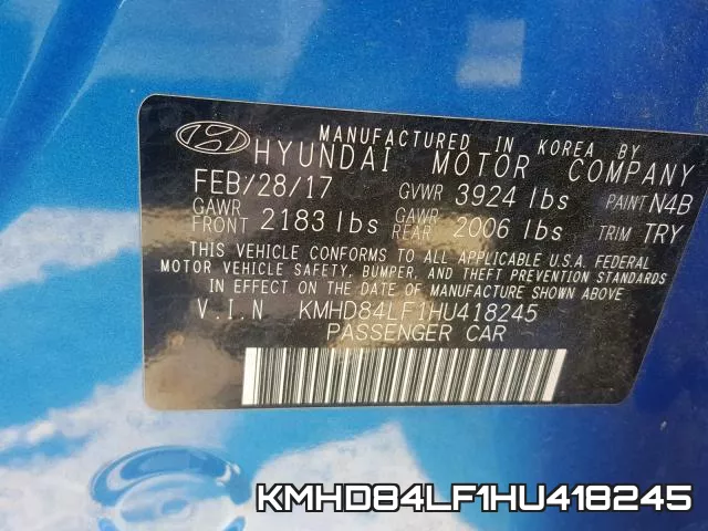 KMHD84LF1HU418245 фото 2