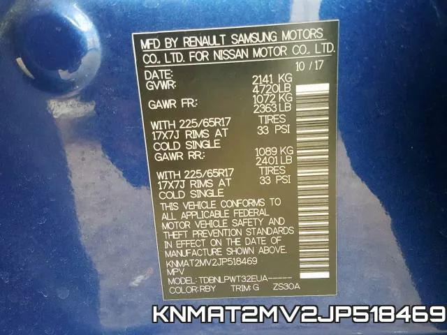 KNMAT2MV2JP518469 фото 2