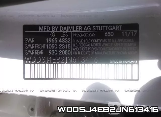 WDDSJ4EB2JN613416 фото 10