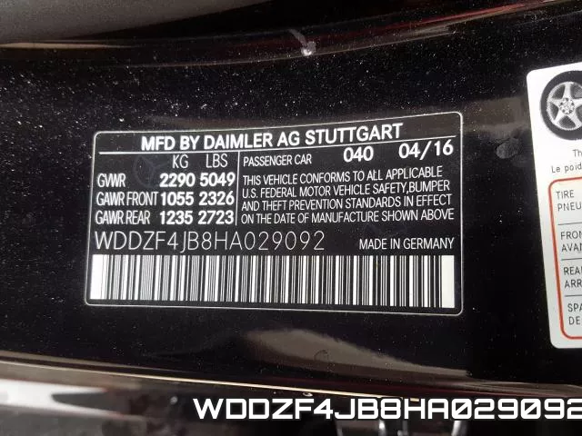 WDDZF4JB8HA029092 фото 2