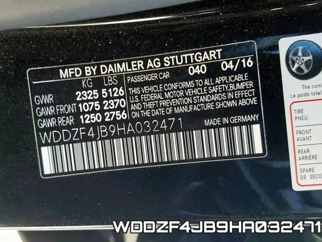 WDDZF4JB9HA032471 фото 2