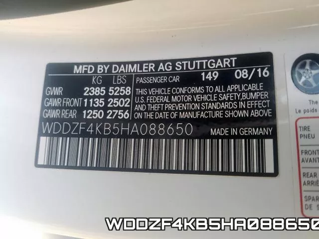 WDDZF4KB5HA088650 фото 2