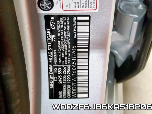 WDDZF6JB6KA518206 фото 2