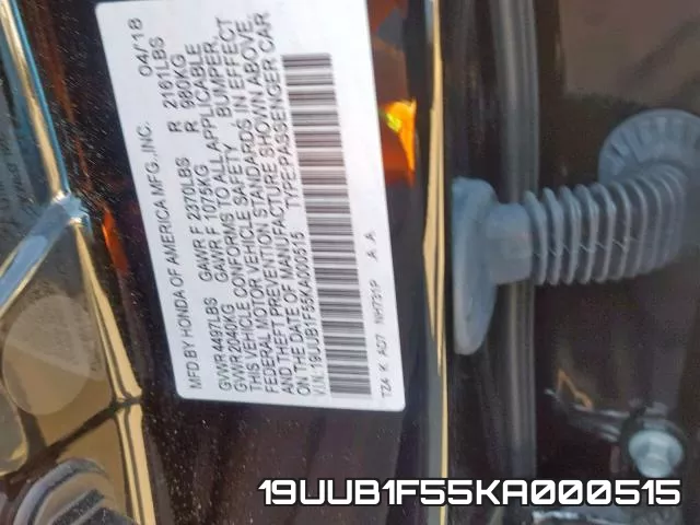 19UUB1F55KA000515 фото 2