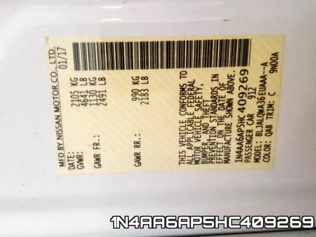 1N4AA6AP5HC409269 фото 2