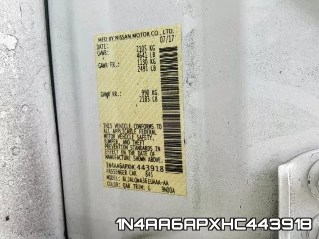 1N4AA6APXHC443918 фото 2