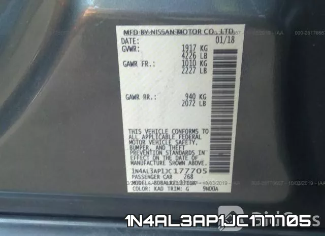 1N4AL3AP1JC177705 фото 10