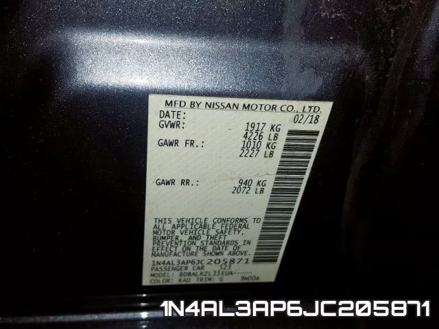 1N4AL3AP6JC205871 фото 2