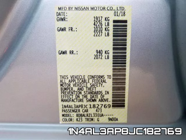 1N4AL3AP8JC182769 фото 2