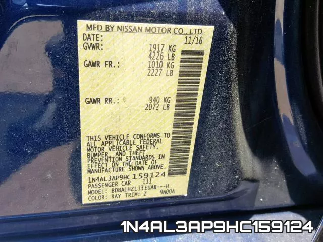 1N4AL3AP9HC159124 фото 2