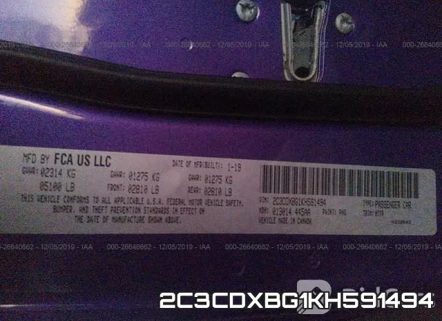 2C3CDXBG1KH591494 фото 10