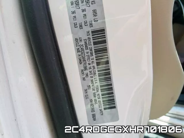 2C4RDGCGXHR701806 фото 2
