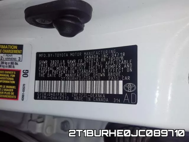2T1BURHE0JC089710 фото 2