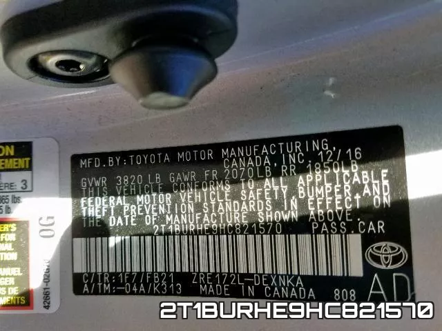2T1BURHE9HC821570 фото 2