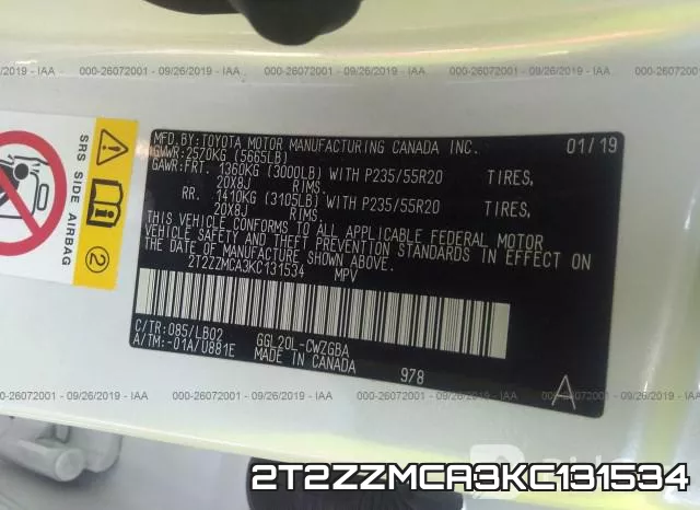 2T2ZZMCA3KC131534 фото 7