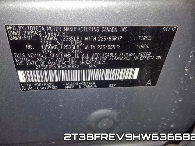 2T3BFREV9HW636682 фото 2