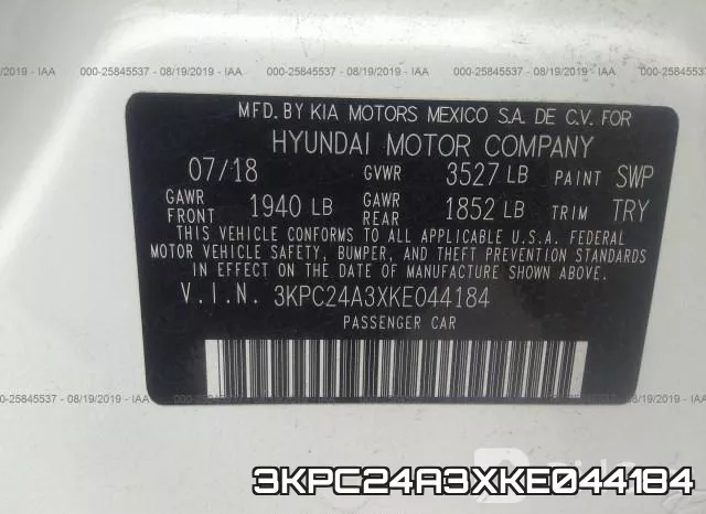 3KPC24A3XKE044184 фото 8