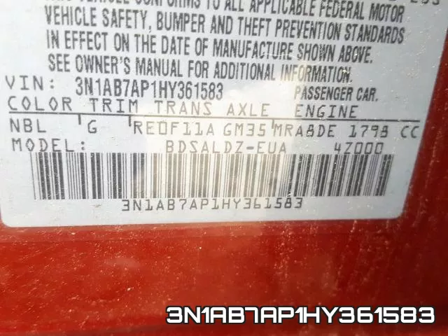 3N1AB7AP1HY361583 фото 2