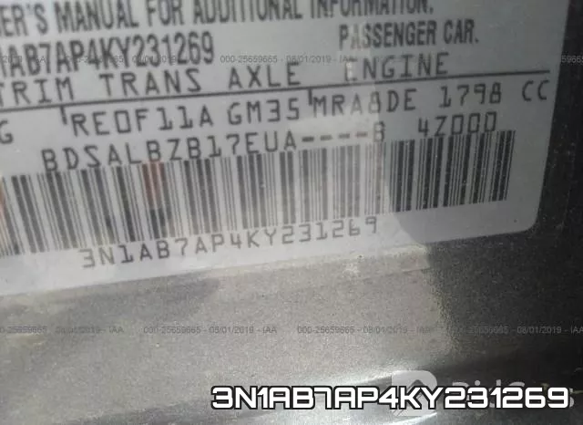 3N1AB7AP4KY231269 фото 10