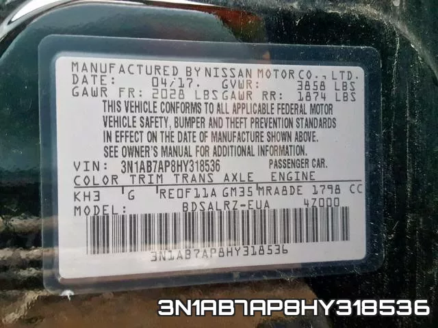 3N1AB7AP8HY318536 фото 2