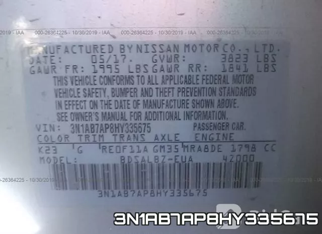 3N1AB7AP8HY335675 фото 8