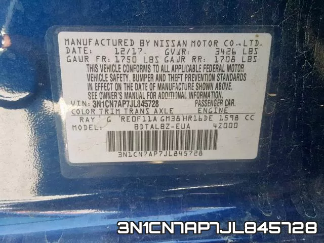 3N1CN7AP7JL845728 фото 2