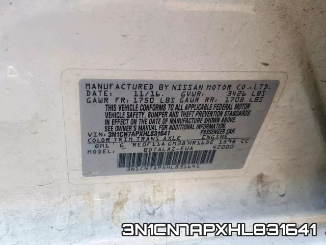 3N1CN7APXHL831641 фото 2