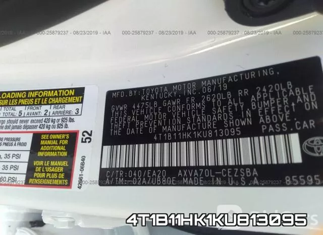 4T1B11HK1KU813095 фото 9