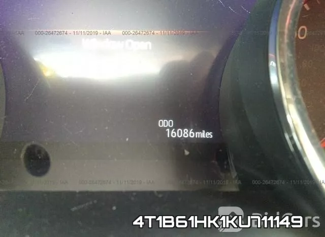4T1B61HK1KU711149 фото 8