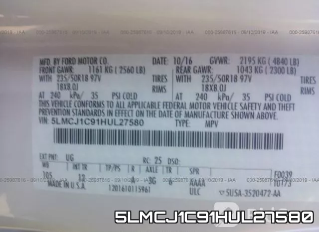 5LMCJ1C91HUL27580 фото 10