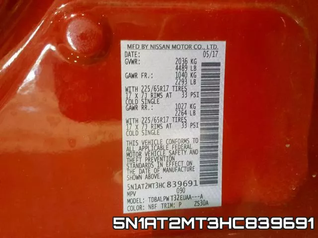 5N1AT2MT3HC839691 фото 2