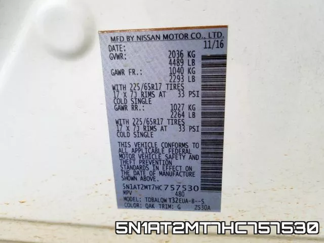 5N1AT2MT7HC757530 фото 2
