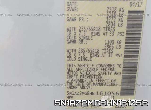 5N1AZ2MG8HN161056 фото 10